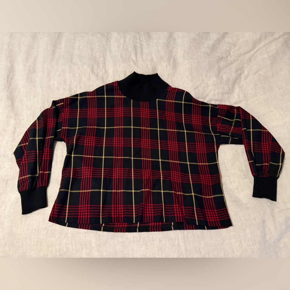 Zara Holiday Plaid Turtleneck